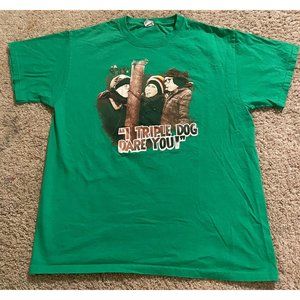 Christmas Story I Triple Dog Dare You Shirt Tongue on Light Pole Frozen Large